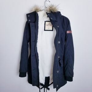 Hollister California cozy lined parka coat